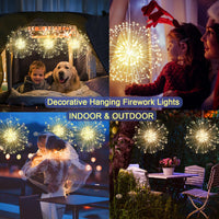 1 x RAW Customer Returns yowin fairy lights fireworks 2 pieces 180 LED Christmas lights battery operated, 8 modes waterproof Christmas decoration window with remote control, timer for outside inside garden Christmas decoration - RRP €20.16