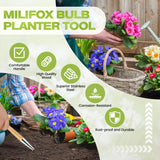 1 x RAW Customer Returns Milifox dibber - planting wood for flower bulbs - flower bulbs, planting wood made of stainless steel and light wood, ideal bulb planter for planting - RRP €9.06