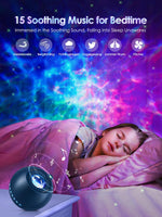 1 x RAW Customer Returns LED Starry Sky Projector Children, RGB 3D Galaxy Projector Bluetooth Speaker Star Projector 15 Sleep Music Star Projector Remote Control Timekeeping, Starry Sky Projector Children Adults - RRP €26.59