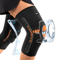 1 x RAW Customer Returns CAMBIVO knee support sports women men 2 pieces, compression bandage knee with lateral stabilizers patella gel pad, knee support, knee support meniscus, arthritis, running, volleyball - RRP €30.26