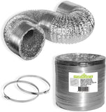 1 x RAW Customer Returns 3m flexible aluminium ventilation pipe set including hose clamps ideal for any ventilation system 100 125 150 mm  - RRP €24.0