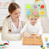 1 x RAW Customer Returns TanFans wooden alphabet writing board - Montessori educational toy for preschool children - promote fine motor skills - learn to write ABC - double-sided practice tool - gift for 3-5 year old children - RRP €17.99