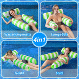 14 x Brand New Ltteaoy Inflatable Water Hammock Adults, Air Mattress Water Hammock Swimming Mat Maximum Buoyancy 150kg, 4-in-1 Multipurpose Air Mattress Floating Lounge Water Pool Toy Green  - RRP €195.72