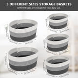 5 x Brand New Verdenu storage basket braided cotton rope, set of 5 baskets storage cotton rope, braided storage basket, shelf baskets for bathroom, bedroom, children s room, living room two-tone  - RRP €122.75