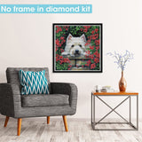 2 x Brand New Pavemlo Diamond Painting Set Accessories Blooming Dog, DIY 5D Diamond Embroidery Painting Kits Animal, Full Drill Crystal Set Rhinestone Embroidery Pictures DIY Diamond Painting for House Wall Decoration 30x30cm - RRP €17.98