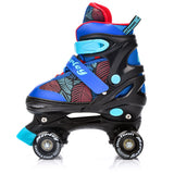 1 x RAW Customer Returns meteor Disco Skate Roller Skates - Roller Parallel 4 Wheels - Quad Skating Skates for Children, Teenagers and Adults - Adjustable Size S 31-34, MERLEY  - RRP €46.99