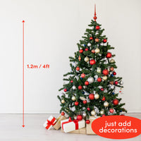 1 x RAW Customer Returns THE TWIDDLERS 120cm Premium Compact Green Artificial Christmas Tree - with 260 Metal Tips Branches Includes Support - RRP €29.99