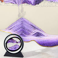 1 x RAW Customer Returns Ulikey Sand Pictures for Rotating, 3D Dynamic Sand Picture with LED Light, 10 Inch Moving Sand Art, Flowing Sand Art for Children, Moving Sand Art Picture Landscape for Desktop Black Purple  - RRP €34.99