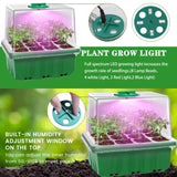 2 x RAW Customer Returns MQFORU Seed Germination Trays with Adjustable Growth Light, 5 Pcs 60 Cells Seed Germinator, 2 Meters Timer Controller for Greenhouse Growing Plant Seeds - RRP €47.98