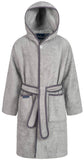 1 x RAW Customer Returns Morgenstern bathrobe children I teenagers I girls I boys I terry cloth I cotton I hood I size 170 176 I age 15-16 years I grey - RRP €30.2