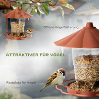 1 x RAW Customer Returns Diivoo Hanging Bird Feeder, Feeding Stations for Wild Birds, Hanging Bird Feeder, Bird Feeder for Tits, Sparrows, Weatherproof Bird Feeding Station Suitable for Balcony, Garden, Terrace - RRP €15.12