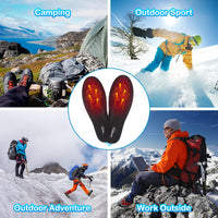 1 x RAW Customer Returns Dr.Warm Heated Insoles Thermal Soles with Intelligent Wireless Remote Control, USB Rechargeable Shoe Insoles for Skiing Hiking Fishing Unisex L 41-46 EU  - RRP €74.62