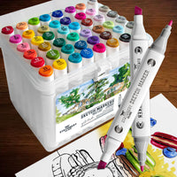 1 x RAW Customer Returns STATIONERY ISLAND Marker Pens Transport Box Alcohol Marker for Mandalas, Drawing, Painting for Adults, Graphic Design, Anime, Comic and Manga Art Premium 48 Colors  - RRP €19.99