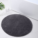 1 x RAW Customer Returns Homaxy Bathroom Rug Non-Slip Washable Bath Mat Soft Fluffy Bath Rug Shaggy Deep Pile Microfiber Bath Mat Round 90 cm , Dark Grey - RRP €37.3