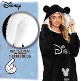 1 x RAW Customer Returns Disney Oversized Hoodie Women s Hoodie Blanket Girls Teens Men Black  - RRP €37.3