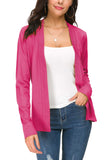 1 x RAW Customer Returns EXCHIC Women s Long Sleeve Thin Casual Knitted Coat Lightweight Cardigan M, Rose  - RRP €32.98