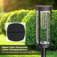 1 x RAW Customer Returns Solar lamps for outdoor garden, waterproof solar lights with warm white tungsten light, winter-proof garden lamps with automatic on off for outdoor areas such as patio, lawn, yard and paths 4 pieces  - RRP €34.27