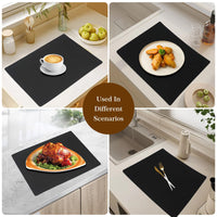 1 x RAW Customer Returns Coffee machine mat, silicone mat under coffee machine with lip, automatic and semi-automatic coffee machine espresso accessories, multifunctional rubber mat 48 x 35cm  - RRP €15.6