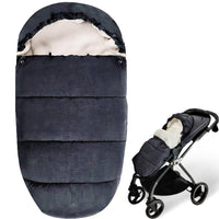 1 x RAW Customer Returns Winter footmuff for stroller universal, Sherpa lining baby carriage, comfortable plush footmuff, winter footmuff for baby seat with pocket - RRP €32.48