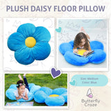 1 x Brand New Butterfly Craze Daisy Lounge Flower Pillow - Medium 20 Cozy and Stylish Floor Cushion Perfect Seating Solution for Teens and Kids Machine Washable Plush Microfiber Dark Green - RRP €20.4