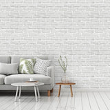 1 x Brand New Hode Gray Brick Effect Self Adhesive Wallpaper, Plastic Roll with Sticky Back, Peel and Stick Wallpaper, Wallpaper for Bathroom Kitchen Bedroom Living Room - RRP €20.4