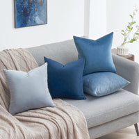 1 x RAW Customer Returns Topfinel cushion covers 50 x 50 cm blue set of 4 velvet cushion cover sofa cushion decorative cushion decorative pillow for sofa bedroom living room fluffy color gradient - RRP €26.99