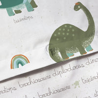 1 x RAW Customer Returns MATT ROSE Boys Bedding Set 140x200 cm Dinos 100 Cotton Oeko-TEX Children s Duvet Cover 140x200 cm 1 Pillowcase 63x63 cm Reversible Prints White - RRP €34.9