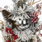 3 x Brand New 50cm Christmas Tree Artificial Decorative Christmas Tree with Artificial Snow, Berries, Pine Cones, Mini Christmas Tree with Ornaments for Home Decor Kitchen Dining Table - RRP €55.95