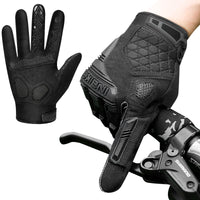 1 x RAW Customer Returns INBIKE MTB Gloves Men Summer Full Finger Cycling Gloves Long Motocross Breathable Touchscreen Non-Slip Cycling Gloves for Cycling Mountain Bike Road Bike Black M - RRP €26.74