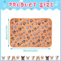 1 x RAW Customer Returns 4 Pet Blankets Puppy Paw Print Fleece Blankets for Small Medium Large Cats Warm Soft Sleeping Bed Mats for Pets Dog White, Coffee, Pink, Purple, M  - RRP €21.38