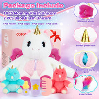 8 x Brand New cosone Unicorn Plush Toy, Unicorn Gifts for Girls, Plush Toys for 3-8 Year Old Girls, Stuffed Unicorn Doll with 2 Baby Unicorns in the Stomach - RRP €187.04