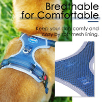 20 x Brand New ThinkPet No Pull Harness Breathable Sports Harness with Handle - Reflective Padded Dog Safety Vest Adjustable Harness, Back Front Clip for Easy Control S Dark Blue - RRP €543.4