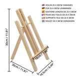 1 x RAW Customer Returns Belle Vous Wooden Table Easel 4 Pack - 30cm Pinewood Easel Tripod Wooden Easel Small, Table Easel Wooden Stand Tripod for Drawing, Painting, Displaying Photos, Art, Crafts Children - RRP €21.16