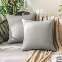 1 x RAW Customer Returns MIULEE Set of 2 Waterproof Cushion Covers Outdoor Sofa Cushions Decorative Pillows Modern Cushion Covers Decorative Cushion Cover Made of Polyester Linen Look for Garden Sofa Living Room Bed 40 x 40 cm Grey White - RRP €14.99