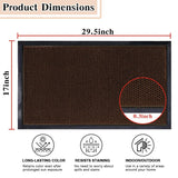 1 x Brand New ORTIGIA doormat inside and outside dirt trap mat washable non-slip doormat black brown 43x76 cm entrance doormat clean-off mat for front door hallway office - RRP €16.93