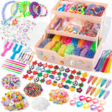 1 x RAW Customer Returns Sundaymot 16000 Loom Bands Set, DIY Friendship Bracelets with Beads Hooks Charms Storage Box Accessories, Birthday Christmas Toy Craft Gift for Kids Girls Boys - RRP €27.99