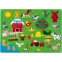 1 x RAW Customer Returns Felt Children s Felt Blackboard Children s Colored Felt Kit for DIY Creative Activities Interactive Felt Educational Set - Farm Theme - RRP €22.85