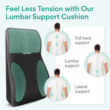 1 x RAW Customer Returns Back Support Cushion Durable Comfort Lumbar Support Cushion Office Chair Back Support Cushion Back Support Cushion Car Seat Cushion Back Cushion Back Support for Office Chair - RRP €27.97