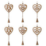 1 x Brand New Valery Madelyn 6X decorative hangers, 8.5cm metal hearts for hanging, spring decorative hangers, heart wedding pendant for gift spring decoration - RRP €20.4