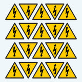 1 x RAW Customer Returns pubblimania Electrical hazard stickers Material PVC Cm 2.6x3 20 pcs  - RRP €16.8