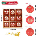 1 x Brand New Pack of 9 Christmas Baubles Decoration Set with Strings Shatterproof Christmas Tree Baubles Hanging Christmas Decorations Golden Christmas Baubles Vintage Baubles for Holiday Wedding Party Decoration Red  - RRP €20.4