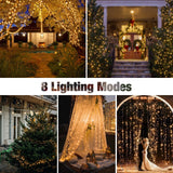 1 x RAW Customer Returns Solar fairy lights outside, 22 2m 220 LED fairy lights outside solar weatherproof, 8 modes PVC outdoor solar fairy lights waterproof for party garden balcony terrace wedding Christmas decoration, warm white - RRP €17.99