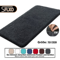 1 x RAW Customer Returns SFLXO Bath Mat 120cm x 70cm Non-Slip Bath Rug Machine Washable Anti-Slip Bath Rug Soft Water-Absorbent Bath Mats Fluffy Microfiber Bathroom Rug Dark Gray Reusable - RRP €38.99