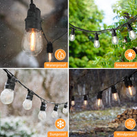 1 x RAW Customer Returns OxyLED Outdoor Fairy Lights, 16M 15 1 LED Outdoor Fairy Lights IP65 Waterproof Retro Warm White Lighting Garden Deco for Indoor and Outdoor Christmas Wedding Christmas House Decoration - RRP €36.99