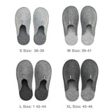 1 x RAW Customer Returns Lucky Sign set of 4 unisex guest slippers made of felt, small x-large, grey - RRP €29.99