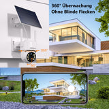 1 x RAW Customer Returns DIDseth 4G LTE surveillance camera outdoor battery solar, 2K 4MP camera surveillance outdoor with solar panel, color night vision, PIR person detection, motion detection, 2-way audio, SIM card, IP66 - RRP €90.74