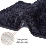 2 x Brand New Bath mat, non-slip bathroom carpet, bathroom carpet, black bath mat, absorbent carpet, soft carpet, machine washable carpet, suitable for bathroom, kitchen, doormat, black 50 x 80 cm  - RRP €45.6