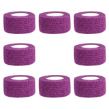 6 x Brand New Cohesive Bandage 8 Pack Self Adhesive Bandage Wrap Breathable Bandage Wrap Rolls Athletic Elastic Self Adherent Wrap for Sports Injury, Wrist, Knee, Ankle Sprains and Swelling 2.5cm Purple  - RRP €136.8