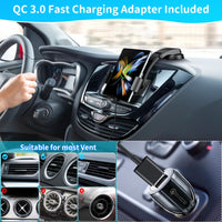 1 x RAW Customer Returns Olycism Dual Coils 15W Fast Wireless Charger Car Phone Holder With Charging Function Automatic Induction Qi Wireless Car Chargers Ventilation for Samsung Galaxy Z Fold 5 4 3 2 USB QC 3.0 Car Charger - RRP €44.36