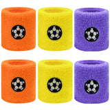 6 x Brand New Pack of 6 children s sports wristbands, football colourful sweatband children s arm, children s sports wristbands for football, basketball - RRP €39.24